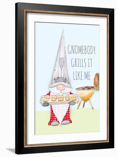 Gnomebody Grills it Like Me-Hugo Edwins-Framed Art Print