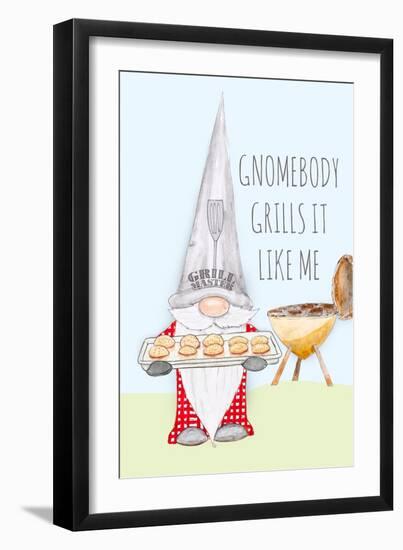 Gnomebody Grills it Like Me-Hugo Edwins-Framed Art Print