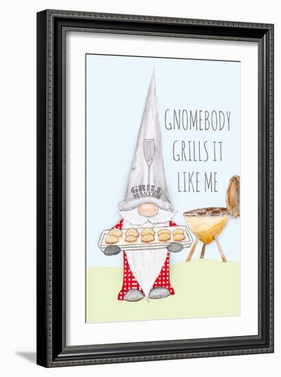 Gnomebody Grills it Like Me-Hugo Edwins-Framed Art Print