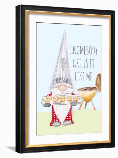 Gnomebody Grills it Like Me-Hugo Edwins-Framed Art Print