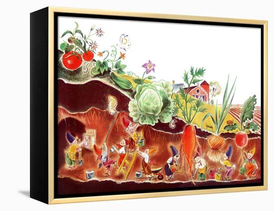 Gnomes at Work - Jack & Jill-Frank Dobias-Framed Premier Image Canvas