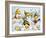 Gnomes in Daisy's Field-MAKIKO-Framed Giclee Print