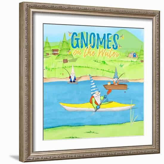 Gnomes on the Water III-Hugo Edwins-Framed Art Print