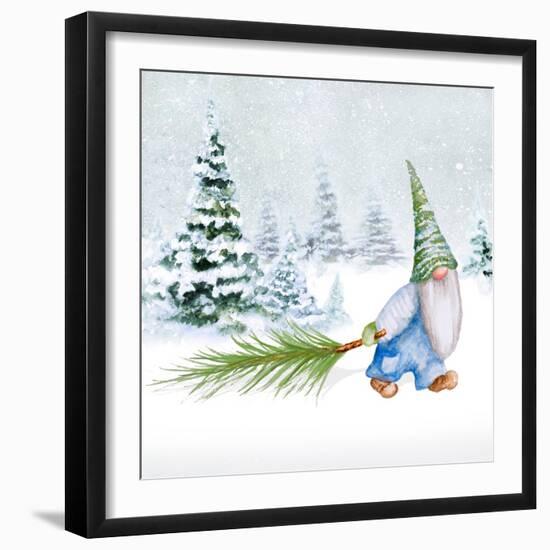 Gnomes On Winter Holiday I-Janice Gaynor-Framed Art Print