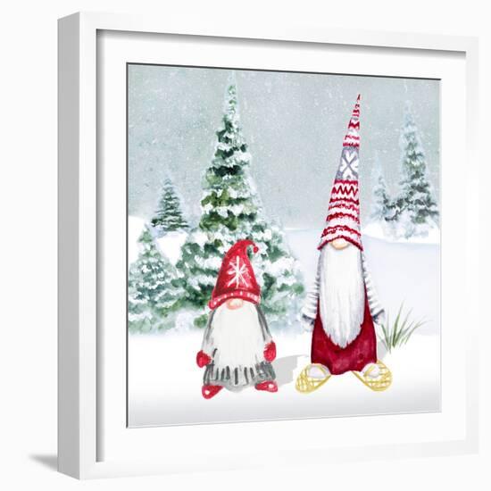 Gnomes On Winter Holiday II-Janice Gaynor-Framed Art Print