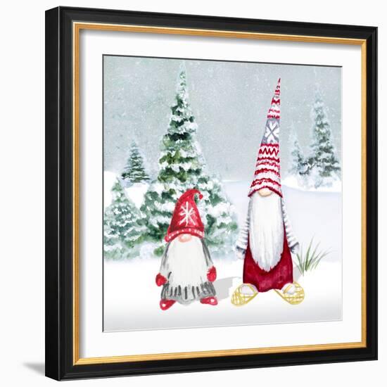 Gnomes On Winter Holiday II-Janice Gaynor-Framed Art Print