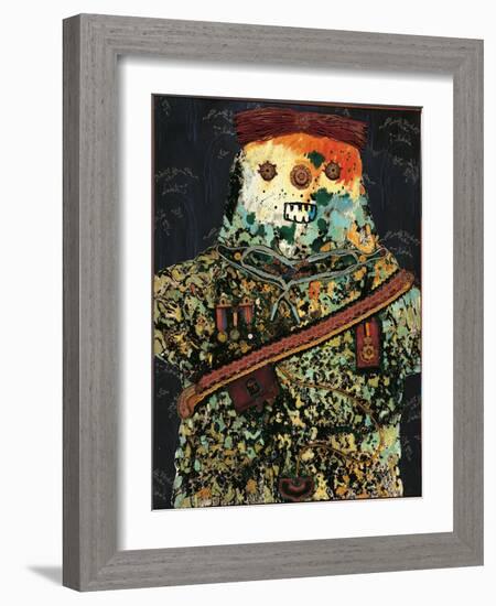 Gnral Mchant (Nasty General)-Enrico Baj-Framed Giclee Print