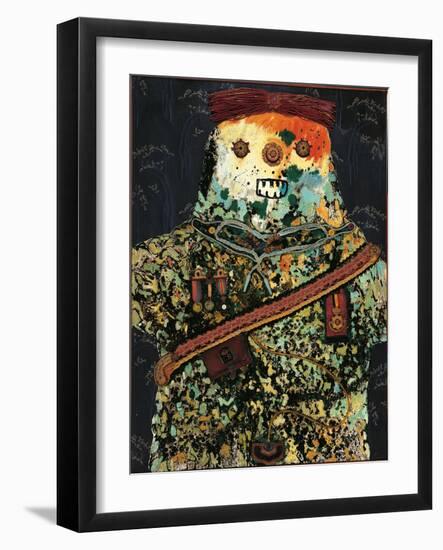 Gnral Mchant (Nasty General)-Enrico Baj-Framed Giclee Print