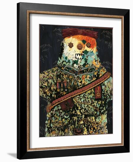 Gnral Mchant (Nasty General)-Enrico Baj-Framed Giclee Print