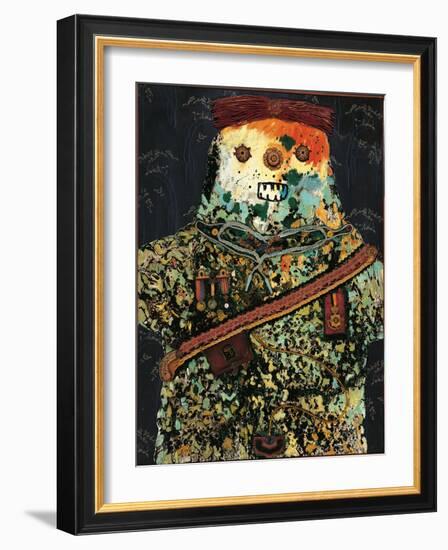 Gnral Mchant (Nasty General)-Enrico Baj-Framed Giclee Print