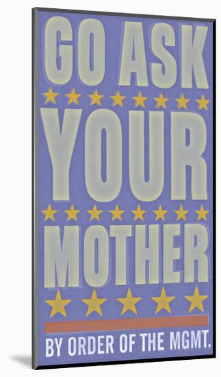 Go Ask Your Mother-John Golden-Mounted Giclee Print