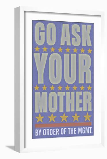 Go Ask Your Mother-John W^ Golden-Framed Art Print