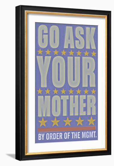 Go Ask Your Mother-John W^ Golden-Framed Art Print