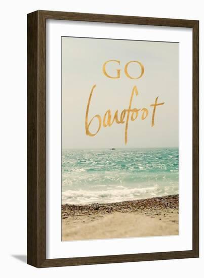 Go Barefoot Beach-Sarah Gardner-Framed Art Print