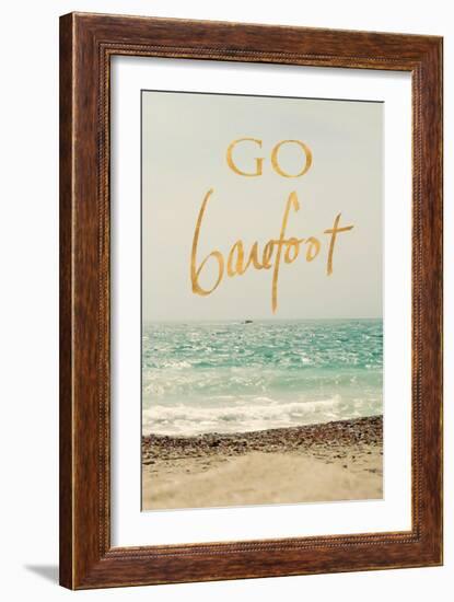 Go Barefoot Beach-Sarah Gardner-Framed Art Print