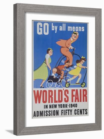 Go by All Means 1964 New York City Worlds Fair Poster-null-Framed Giclee Print