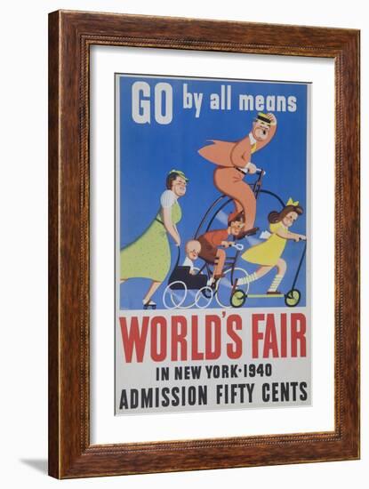 Go by All Means 1964 New York City Worlds Fair Poster-null-Framed Giclee Print