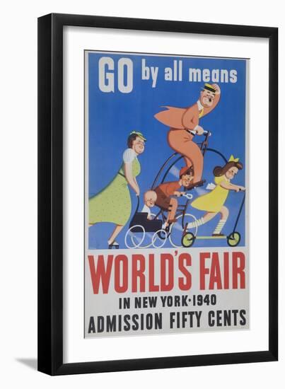 Go by All Means 1964 New York City Worlds Fair Poster-null-Framed Giclee Print