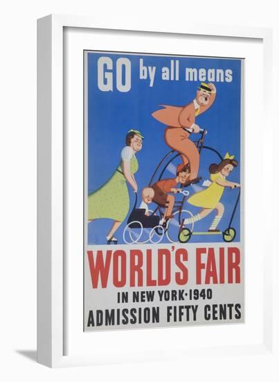 Go by All Means 1964 New York City Worlds Fair Poster-null-Framed Giclee Print