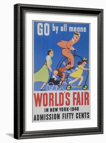 Go by All Means 1964 New York City Worlds Fair Poster-null-Framed Giclee Print