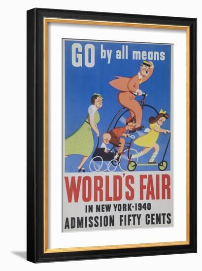 Go by All Means 1964 New York City Worlds Fair Poster-null-Framed Giclee Print