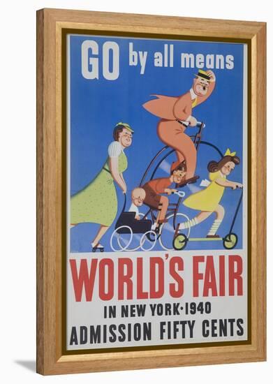 Go by All Means 1964 New York City Worlds Fair Poster-null-Framed Premier Image Canvas