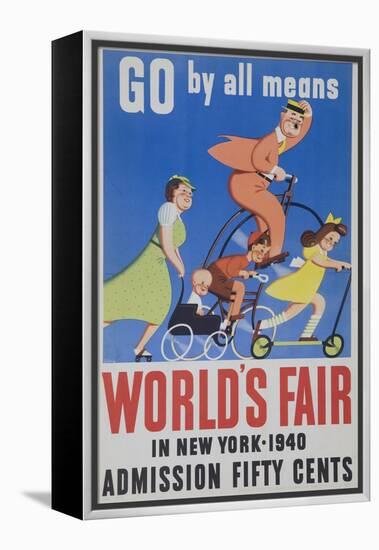 Go by All Means 1964 New York City Worlds Fair Poster-null-Framed Premier Image Canvas