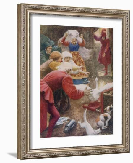 " 'Go Catch the Goose! and Wring Her Neck!' She Cried"-Arthur C. Michael-Framed Giclee Print
