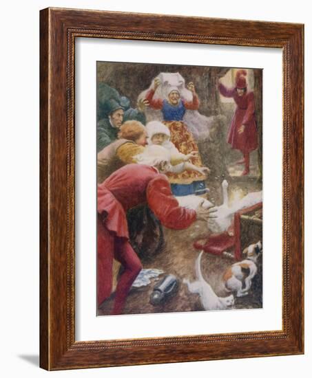 " 'Go Catch the Goose! and Wring Her Neck!' She Cried"-Arthur C. Michael-Framed Giclee Print