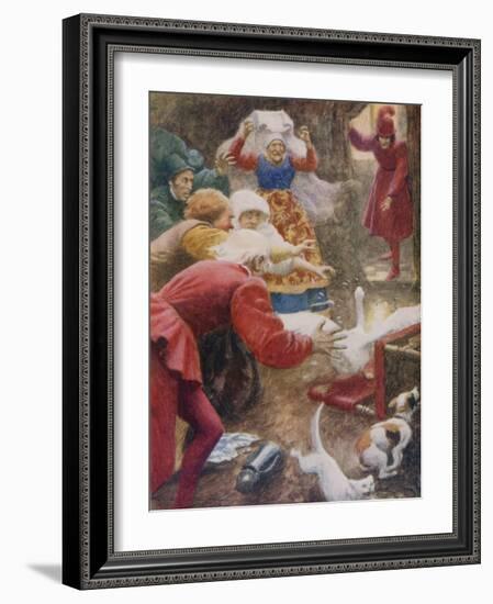 " 'Go Catch the Goose! and Wring Her Neck!' She Cried"-Arthur C. Michael-Framed Giclee Print