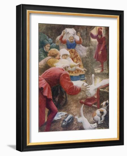 " 'Go Catch the Goose! and Wring Her Neck!' She Cried"-Arthur C. Michael-Framed Giclee Print