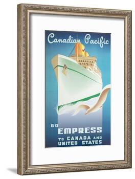 Go Empress - To Canada and United States - Canadian Pacific-Roger Couillard-Framed Art Print