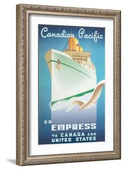 Go Empress - To Canada and United States - Canadian Pacific-Roger Couillard-Framed Art Print
