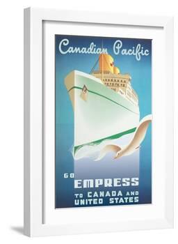 Go Empress - To Canada and United States - Canadian Pacific-Roger Couillard-Framed Art Print