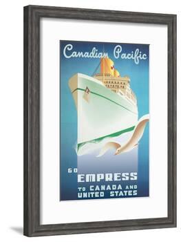 Go Empress - To Canada and United States - Canadian Pacific-Roger Couillard-Framed Art Print