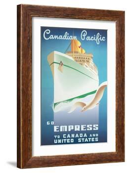 Go Empress - To Canada and United States - Canadian Pacific-Roger Couillard-Framed Art Print
