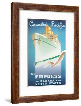 Go Empress - To Canada and United States - Canadian Pacific-Roger Couillard-Framed Art Print