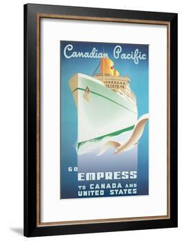 Go Empress - To Canada and United States - Canadian Pacific-Roger Couillard-Framed Art Print