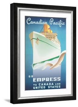 Go Empress - To Canada and United States - Canadian Pacific-Roger Couillard-Framed Art Print