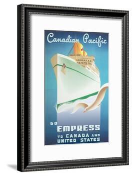 Go Empress - To Canada and United States - Canadian Pacific-Roger Couillard-Framed Art Print
