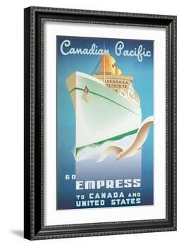 Go Empress - To Canada and United States - Canadian Pacific-Roger Couillard-Framed Art Print