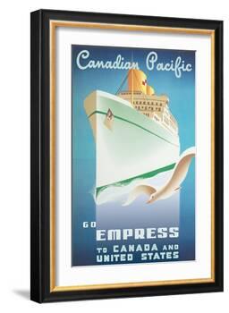 Go Empress - To Canada and United States - Canadian Pacific-Roger Couillard-Framed Art Print