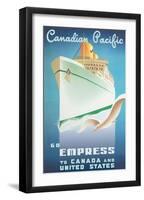 Go Empress - To Canada and United States - Canadian Pacific-Roger Couillard-Framed Art Print