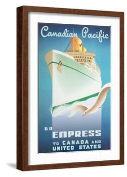Go Empress - To Canada and United States - Canadian Pacific-Roger Couillard-Framed Art Print
