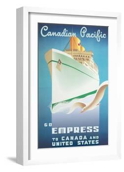 Go Empress - To Canada and United States - Canadian Pacific-Roger Couillard-Framed Art Print