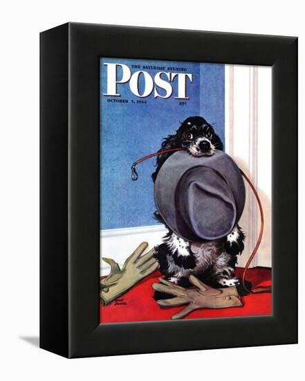"Go for A Walk?," Saturday Evening Post Cover, October 7, 1944-Albert Staehle-Framed Premier Image Canvas