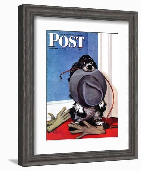 "Go for A Walk?," Saturday Evening Post Cover, October 7, 1944-Albert Staehle-Framed Giclee Print