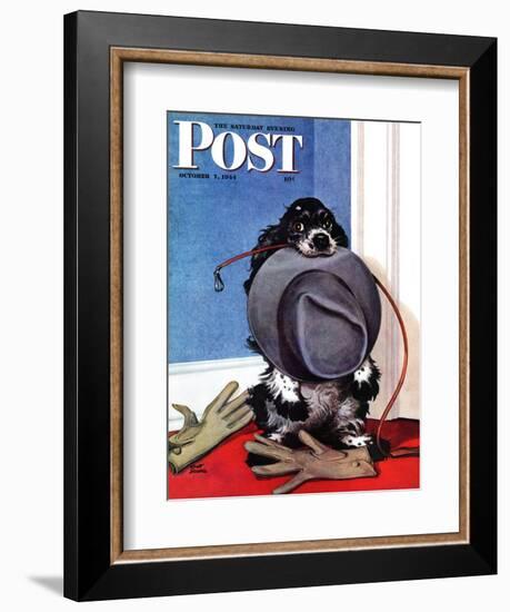 "Go for A Walk?," Saturday Evening Post Cover, October 7, 1944-Albert Staehle-Framed Giclee Print