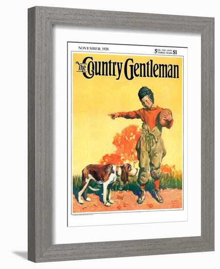 "Go Home, Boy!," Country Gentleman Cover, November 1, 1928-William Meade Prince-Framed Giclee Print