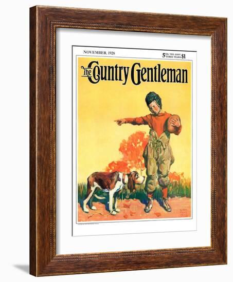 "Go Home, Boy!," Country Gentleman Cover, November 1, 1928-William Meade Prince-Framed Giclee Print